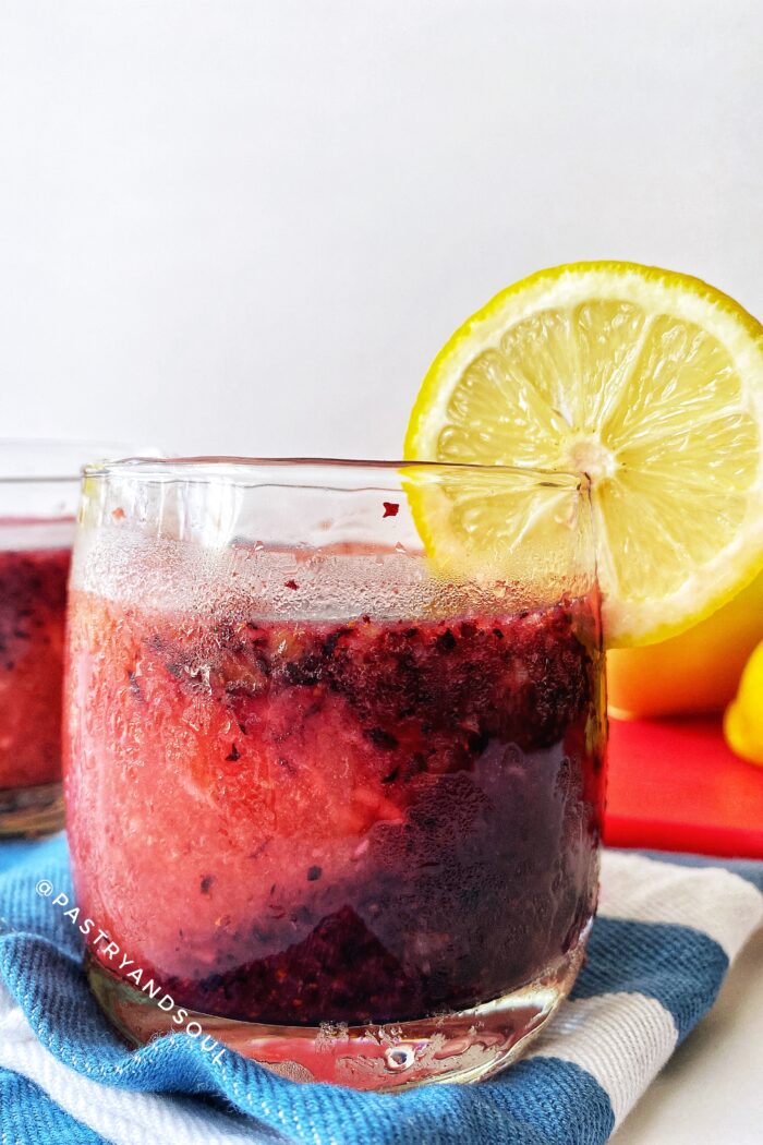 Easy Mixed Berry-Lemonade Wine Slushy
